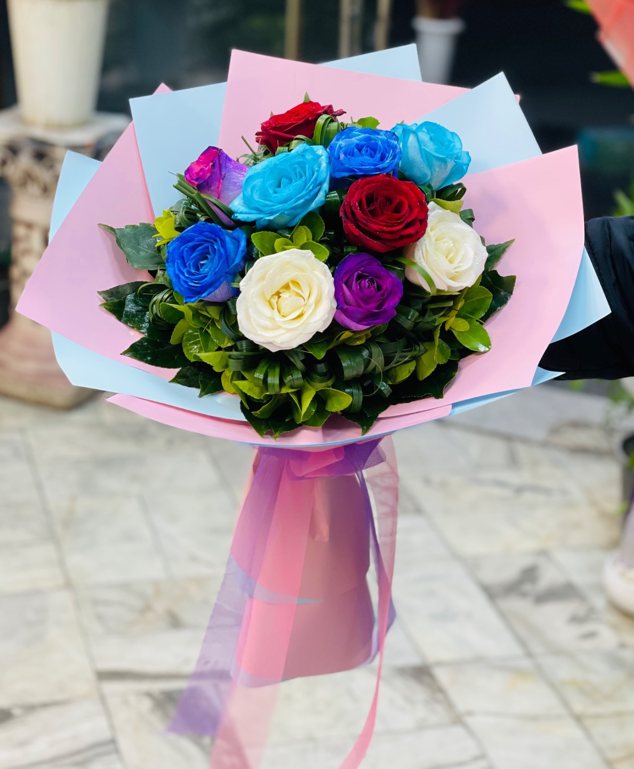 دسته گل رنگی