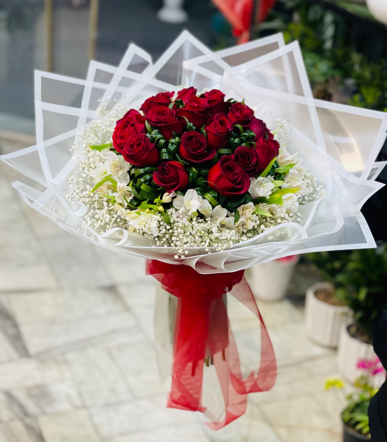دسته گل رز