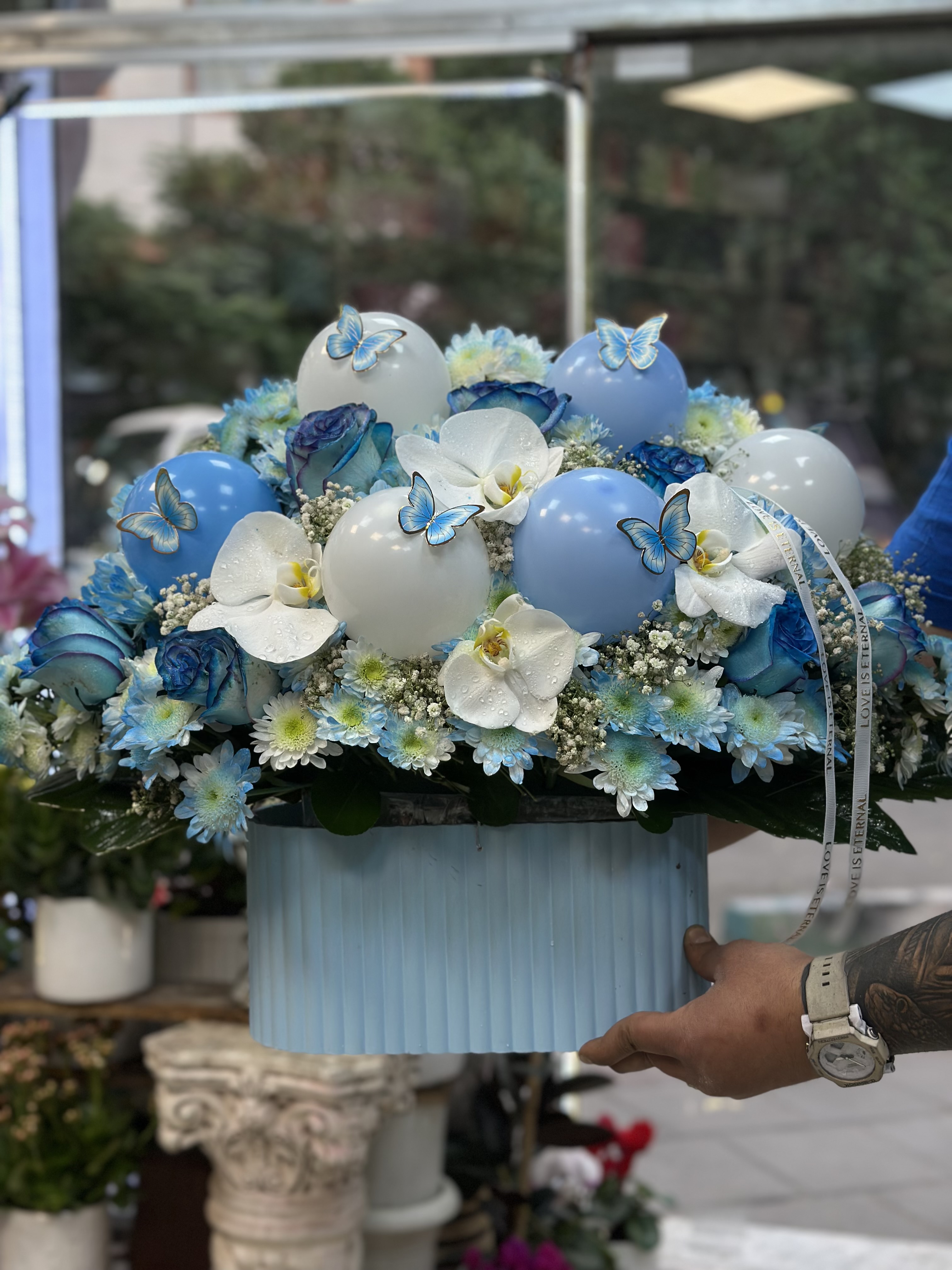 باکس گل آبی